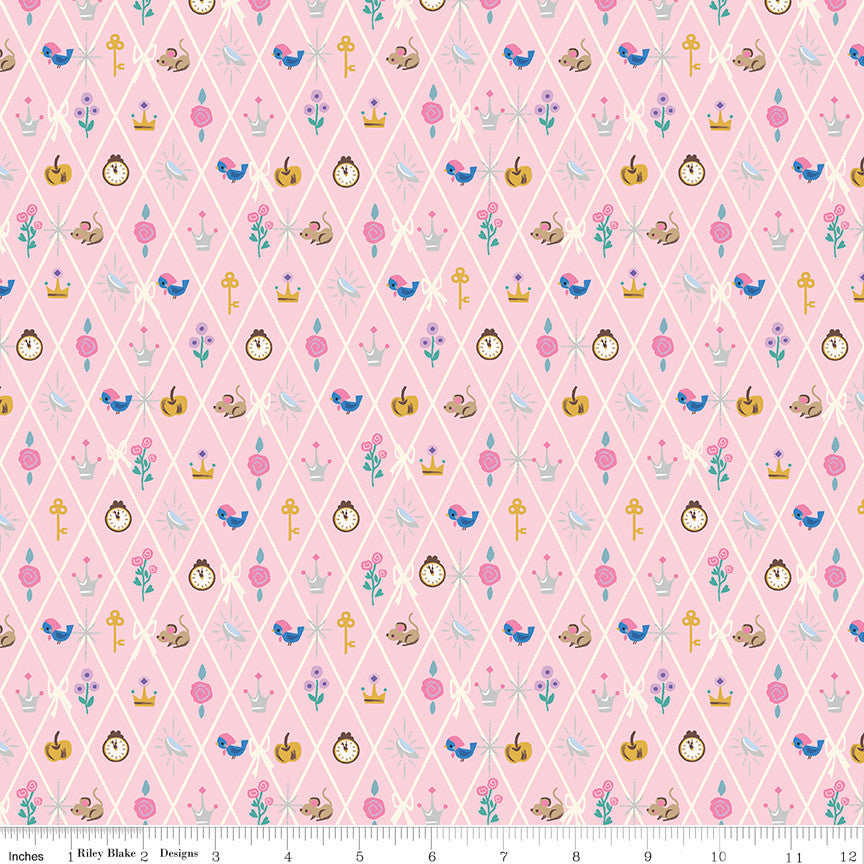 PRESALE Wishes Diamond Petal Pink Sparkle Yardage by Jill Howarth for Riley Blake Designs | SC18075-PETALPINK