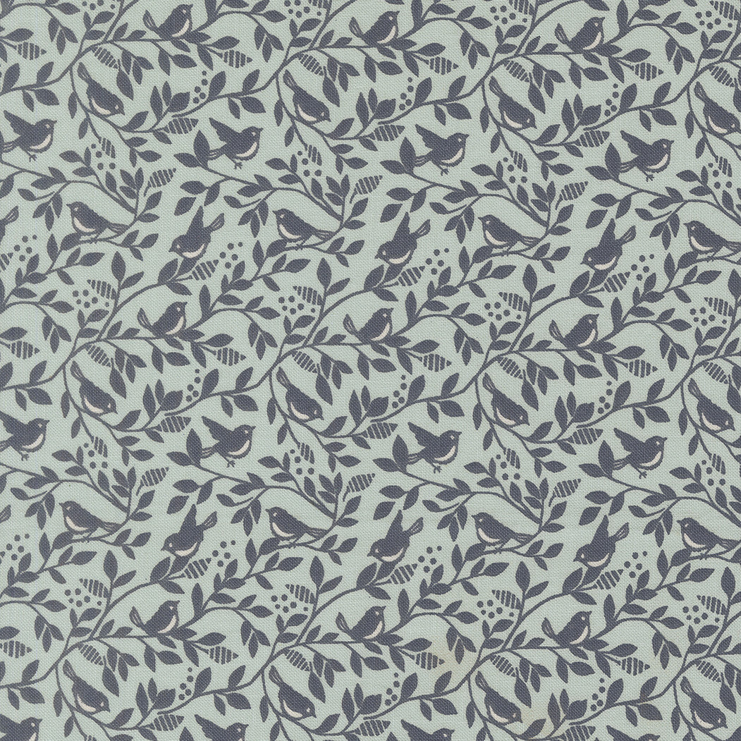 PRESALE True Love Birds of A Feather Robins Egg Twilight Yardage by Lella Boutique for Moda Fabrics | 5264 24