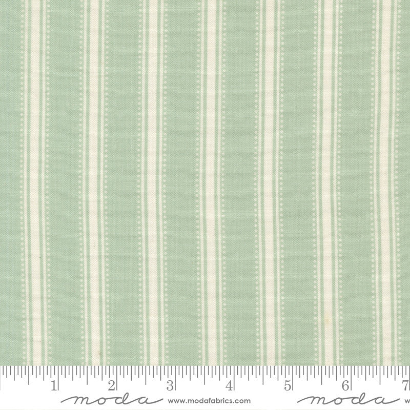 PRESALE Sunbonnet Dotted Stripe Dusty Blue Yardage by Heather Briggs of My Sew Quilty Life for Moda Fabrics | 31767 21