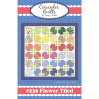 Flower Tiled Custom Quilt Kit With Fruit Salad by Corey Yoder of Coriander Quilts | Quilt Size 63” x 63