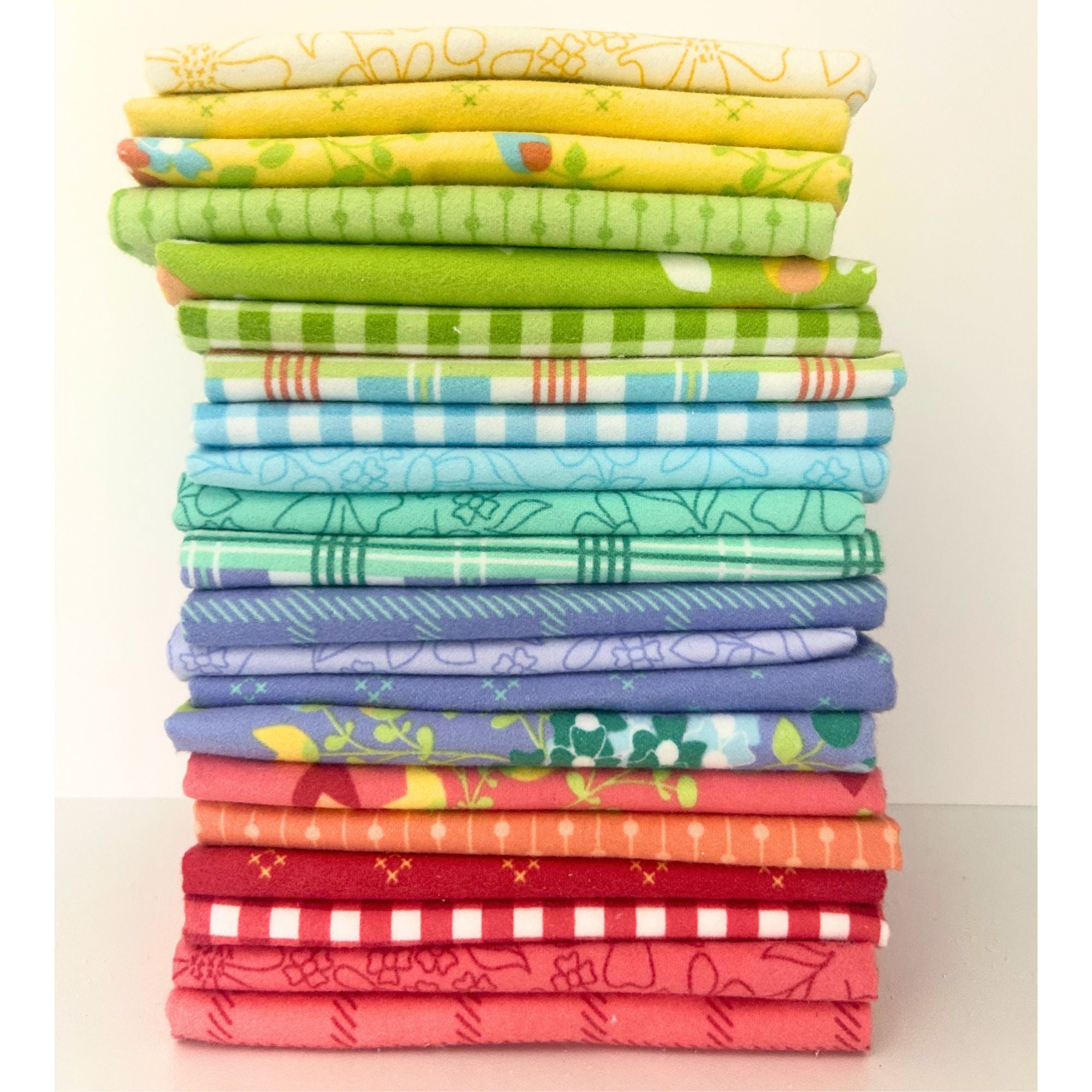 Flannel Fat Quarter Bundle | Sherbet Sunshine by Corey Yoder for Moda Fabrics | 21 Fat Quarters | Curated Bundle