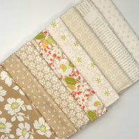 Summers End Custom Fat Quarter Bundle Brown by Fig Tree & Co for Moda Fabrics | 8 FQs | Curated Bundle