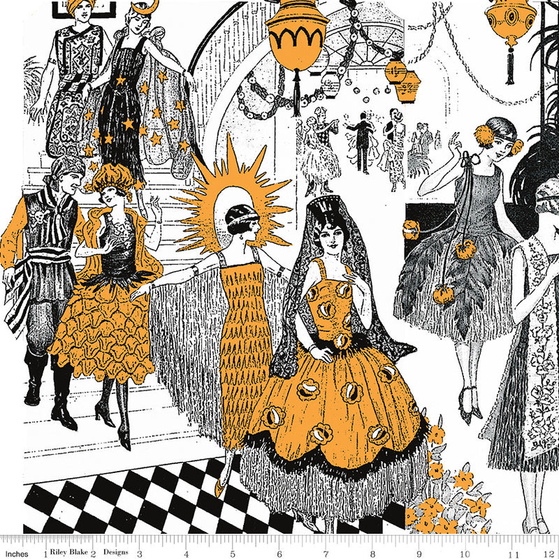 Costume Maker's Act II Costume Collage White Yardage by J. Wecker Frisch for Riley Blake Designs | CD16005-WHITE