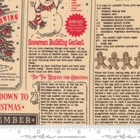 PRESALE Holiday Cheer North Pole News Natural Midnight  Yardage by Stacy Iest Hsu for Moda Fabrics | 20970 21