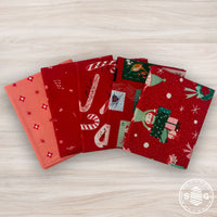 Tiny Christmas Custom Fat Quarter Bundle Red by Lizzy House for Moda Fabrics | 5 Fat Quarters