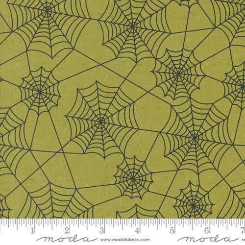 Hey Boo Witchy Green Webs Yardage by Lella Boutique for Moda Fabrics | 5213 17 | Cut Options Available