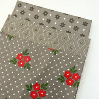 PRESALE Poinsettia and Pear Custom Fat Quarter Bundle Stone by Sherri & Chelsi for Moda Fabrics | 3 FQs | Curated Bundle