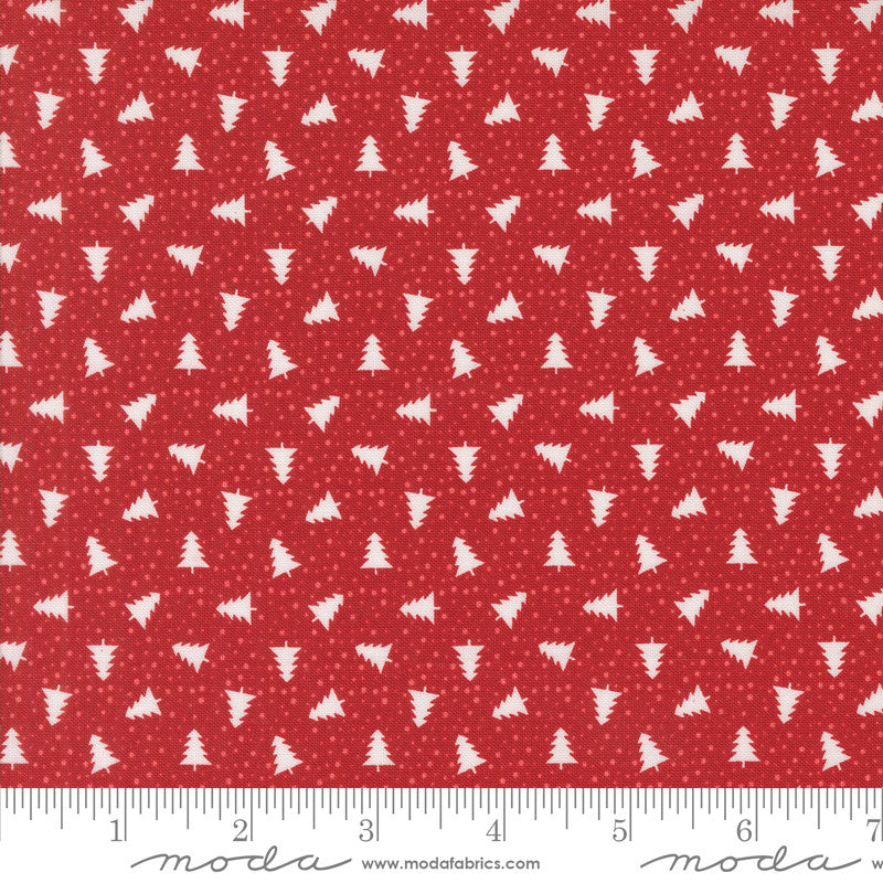PRESALE Berry And Pine Little Trees Cranberry Yardage by Lella Boutique for Moda Fabrics | 5245 14