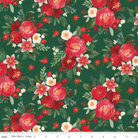 PRESALE Charming Christmas Main Green Yardage by Kelsey Carlson for Riley Blake Designs | C16350-GREEN