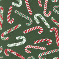 Tiny Christmas Candy Cane Pine Yardage by Lizzy House for Moda Fabrics | 37134 19