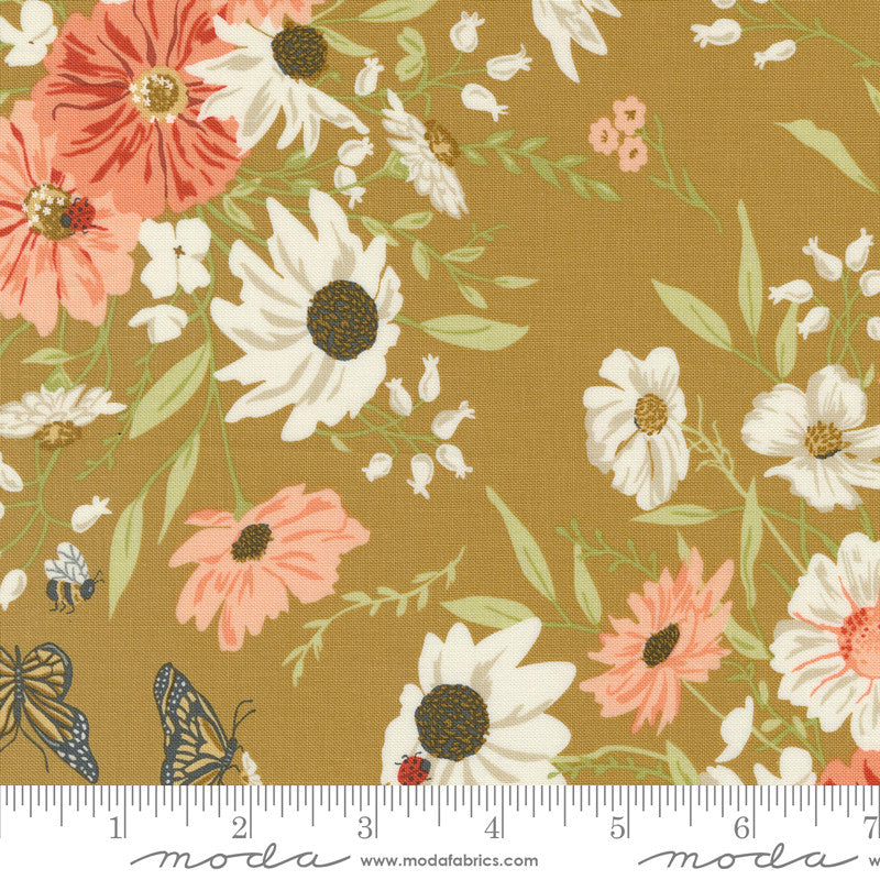 Farmstead Farm Fresh Flowers Haystack Yardage by Stacy Iest Hsu for Moda Fabrics | 20900 24