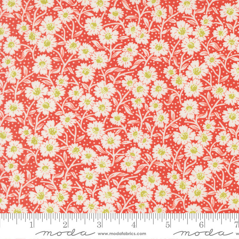 PRESALE Rosie Picnic Blooms Strawberry Yardage by Fig Tree & Co for Moda Fabrics | 35424 14