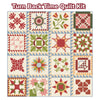 Turn Back Time Custom Quilt Kit With Sallys Stitches by Betsy Chutchian | An Heirloom Sampler | Quilt Size 81" x 81"