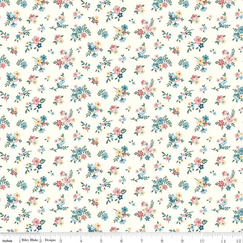 Mary Catherine Ditsy Floral Cloud Yardage by Amy Smart for Riley Blake Designs | C16703-CLOUD