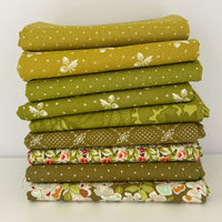 Butternut and Sage Fat Quarter Bundle Green by Fig Tree & Co for Moda Fabrics | 9 Fat Quarters | Curated Bundle