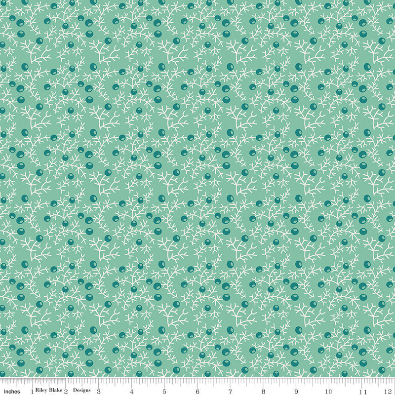 PRESALE Gentler Times Quaint Sea Glass Yardage by Lori Holt of Bee in My Bonnet For Riley Blake Designs | C16484-SEAGLASS