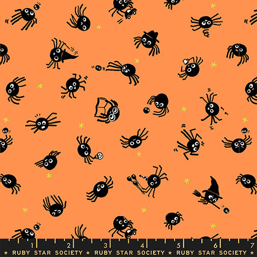 PRESALE Freaky Familiars Spider Sense Pumpkin Yardage by Ruby Star Society | RS5191 13