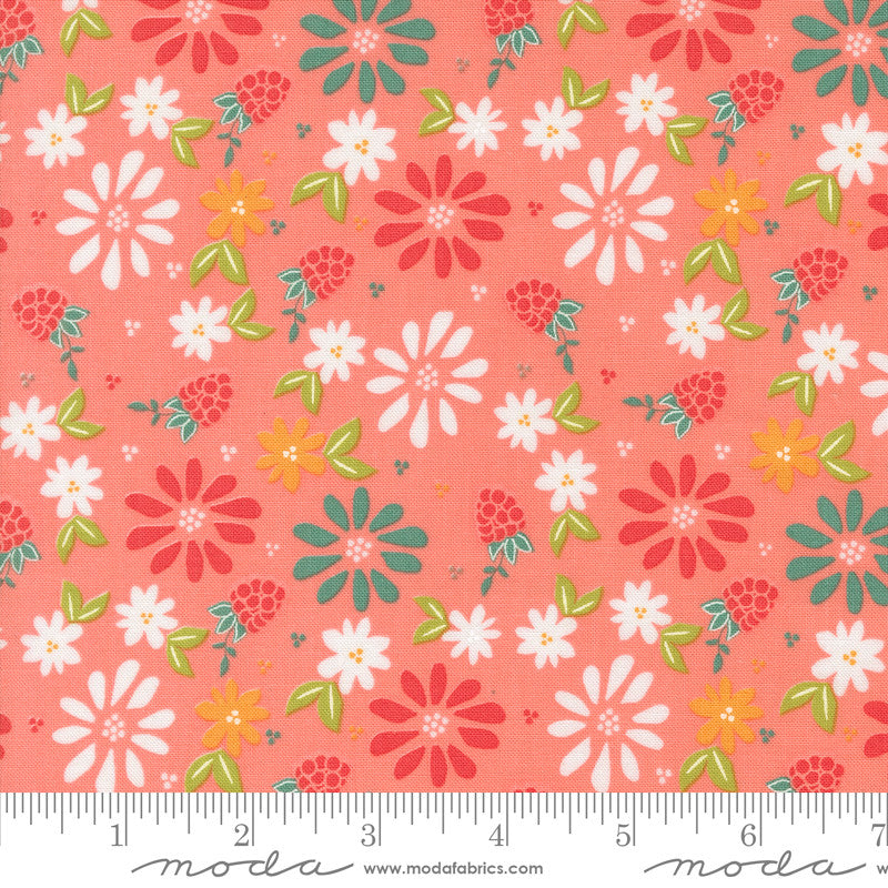 PRESALE Raspberry Summer Spring Berries Carnation Yardage by Sherri & Chelsi for Moda Fabrics | 37690 12