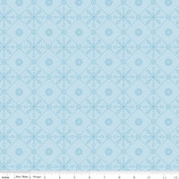 Little Darlin' Folk Tile Blue Yardage by the RBD Designers for Riley Blake Designs | C16973-BLUE