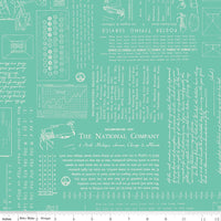 PRESALE TYPE/ography Sea Glass Yardage by Lori Holt of Bee in My Bonnet for Riley Blake Designs | C16850-SEAGLASS