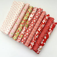 Summers End Custom Fat Quarter Bundle Red by Fig Tree & Co for Moda Fabrics | 9 FQs | Curated Bundle