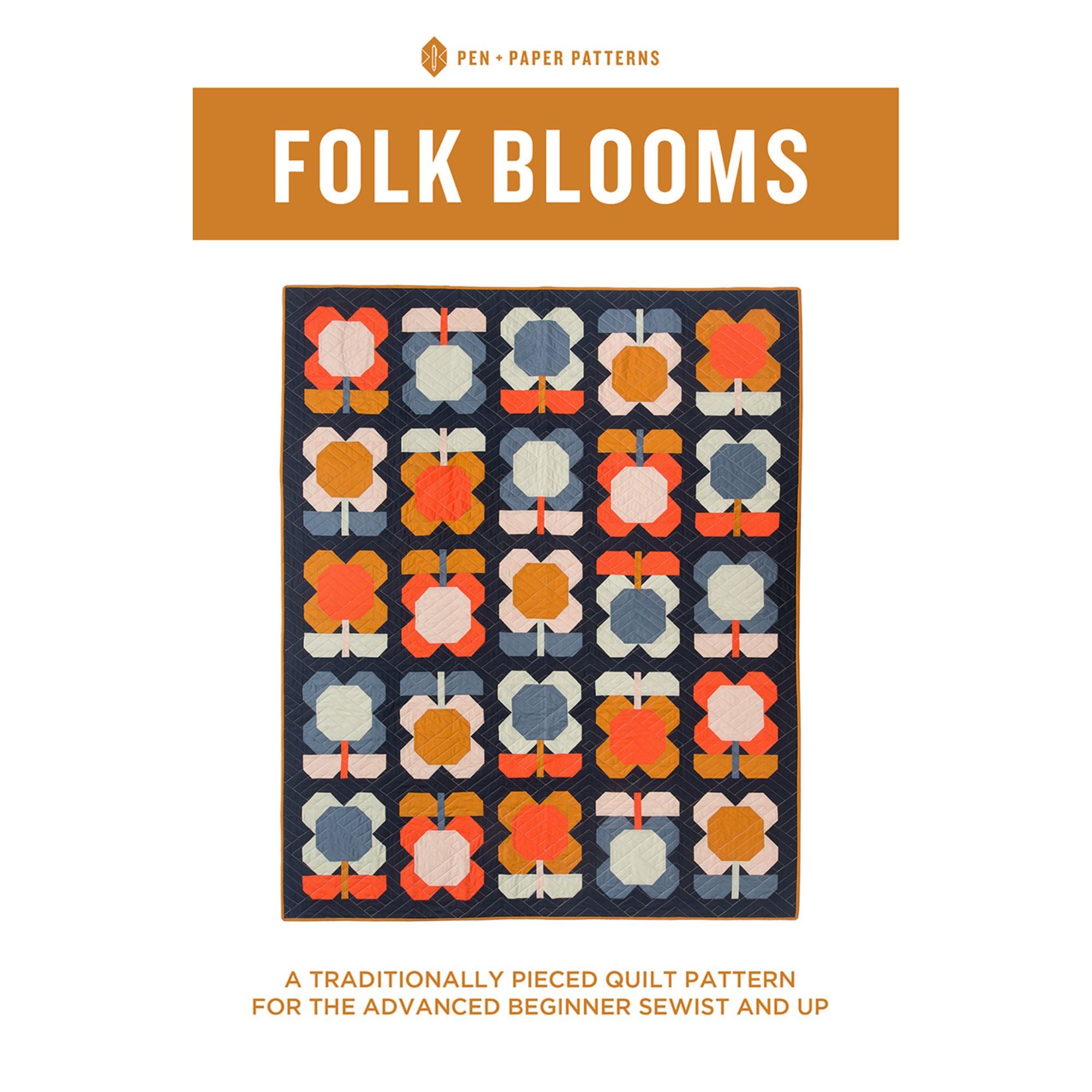 PRESALE Folk Blooms Quilt Kit | Before the Bloom by Danelys Sidron for Riley Blake Designs | Quilt Size 56 1/2" x 69"