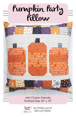 Pumpkin Party Pillow Pattern by Sew Lux Fabric | 18" x 18" Pictured using Hey Boo Fabrics - kit available!