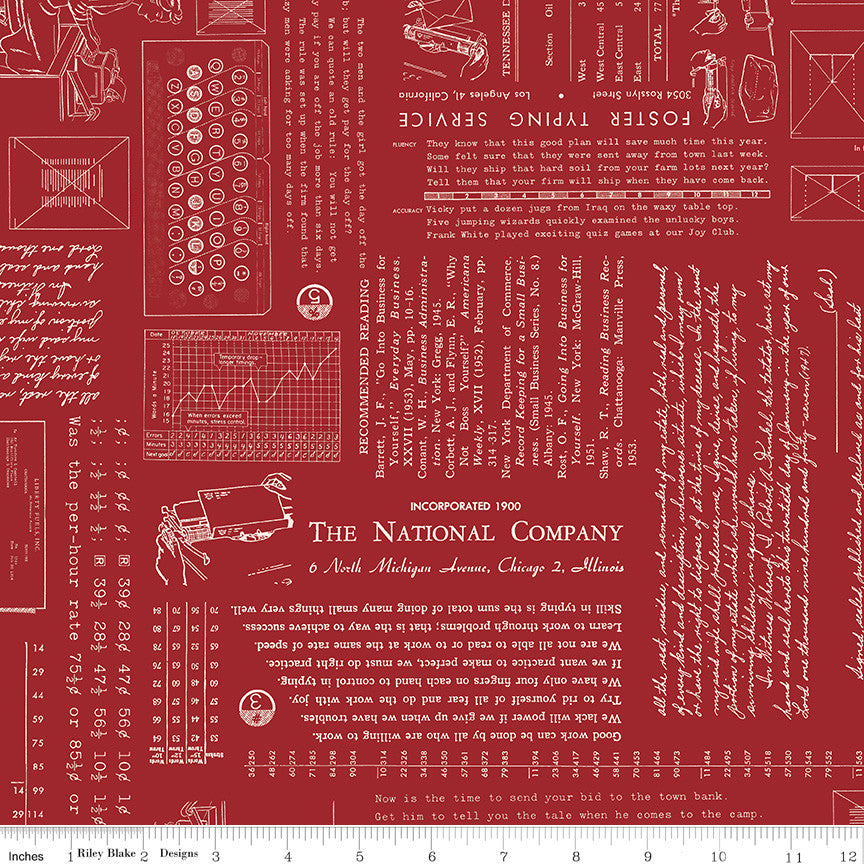 TYPE/ography Cherry Tart Yardage by Lori Holt of Bee in My Bonnet for Riley Blake Designs | C16850-CHERRYTART