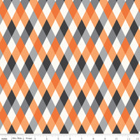 Frank and Friends Diamonds Orange Yardage by My Mind's Eye for Riley Blake Designs | C17473-ORANGE