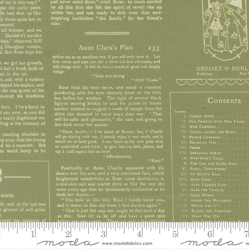 PRESALE True Love Alcott Text Fern Yardage by Lella Boutique for Moda Fabrics | 5263 15