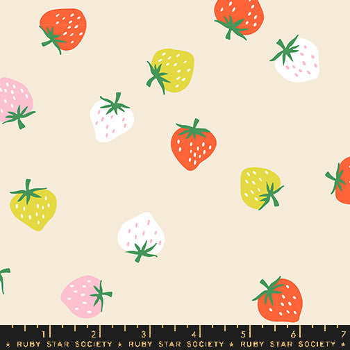 PRESALE Strawberry Shell Strawberry Toss Yardage by Kimberly Kight for Ruby Star Society | RS3085 11