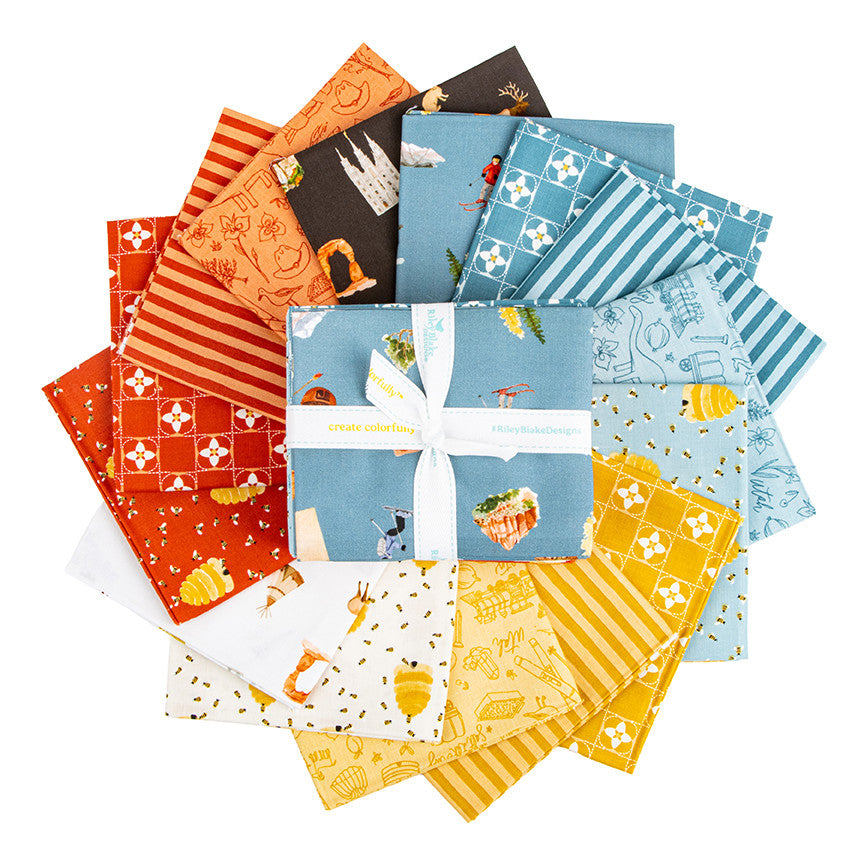PRESALE Utah Fat Quarter Bundle by Kelsey Carlson for Riley Blake Designs |15 SKUs | FQ-17020-15