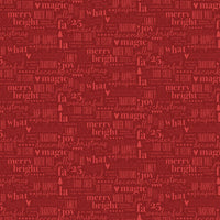 Evergreen Wishes Text Red Yardage by Traci Reed for Riley Blake Designs | C17813-RED