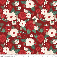 PRESALE Evergreen Wishes Main Red Yardage by Traci Reed for Riley Blake Designs | C17810-RED
