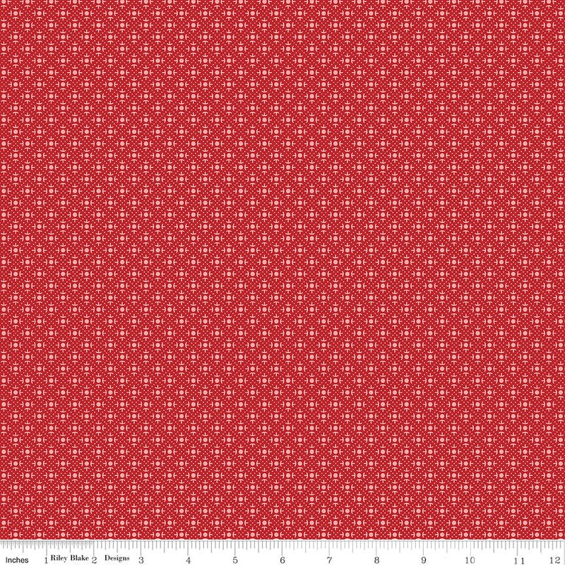 Bee Dots Schoolhouse Sestina Yardage by Lori Holt for Riley Blake Designs | C14173 SCHOOLHOUSE