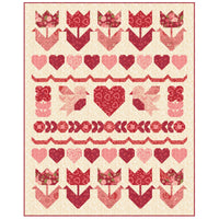 PRESALE Love Garden Custom Quilt Kit With Je T'aime by Stacy Iest Hsu for Moda Fabrics | Quilt Size 44” x 55”