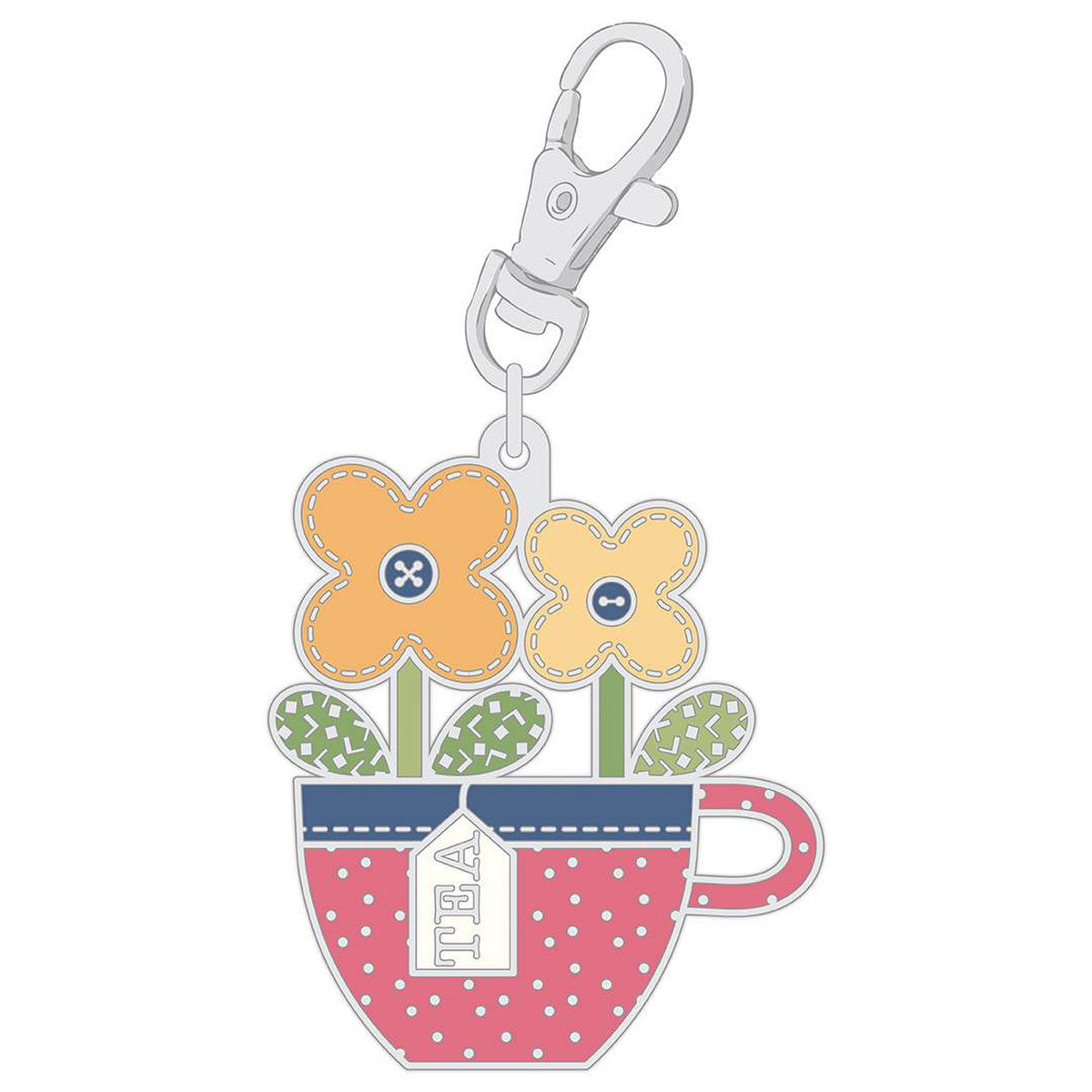 Lori Holt Home Town Enamel Teacup Happy Charm by Lori Holt for Riley Blake Designs |ST-31085
