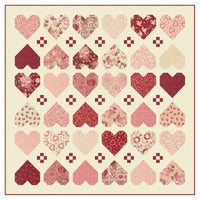 PRESALE Heartwarming Custom Quilt Kit With Je T'aime by Stacy Iest Hsu for Moda Fabrics | Quilt Size 52” x 52”