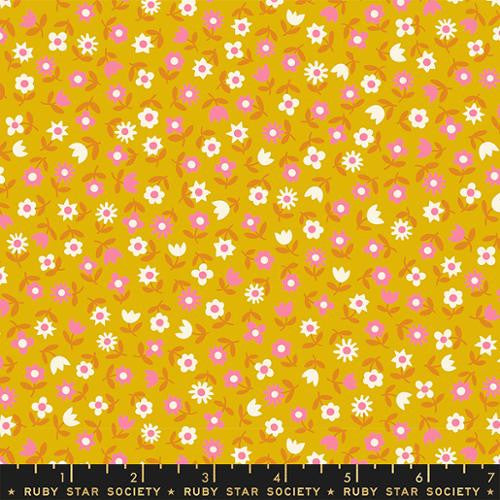 Picture Book Goldenrod Picture Book Floral Yardage by Kimberly Kight for Ruby Star Society | RS3072 12 | Cut Options