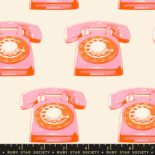PRESALE Sparkle Mart Telephones Natural Yardage by Melody Miller for Ruby Star Society | RS0121 11