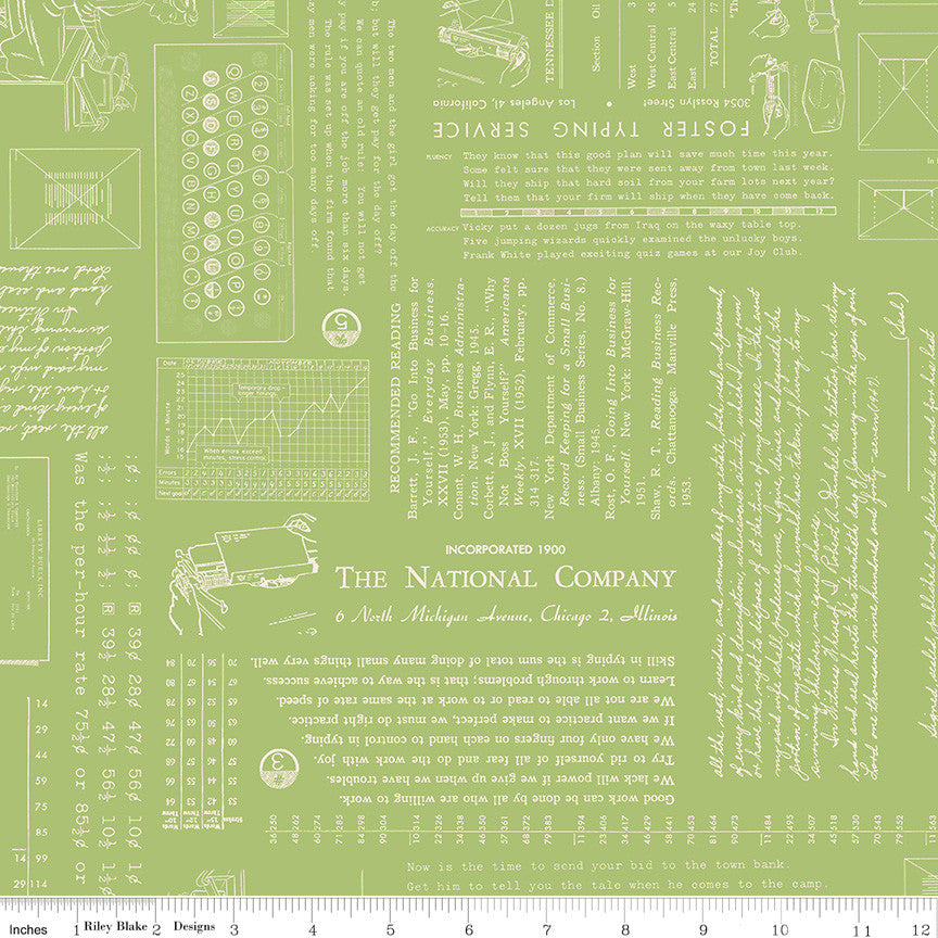 TYPE/ography Lettuce Yardage by Lori Holt of Bee in My Bonnet for Riley Blake Designs | C16850-LETTUCE