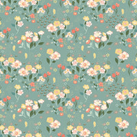 PRESALE New Beginnings Floral Teal Yardage by Sandy Gervais for Riley Blake Designs | C15751-TEAL