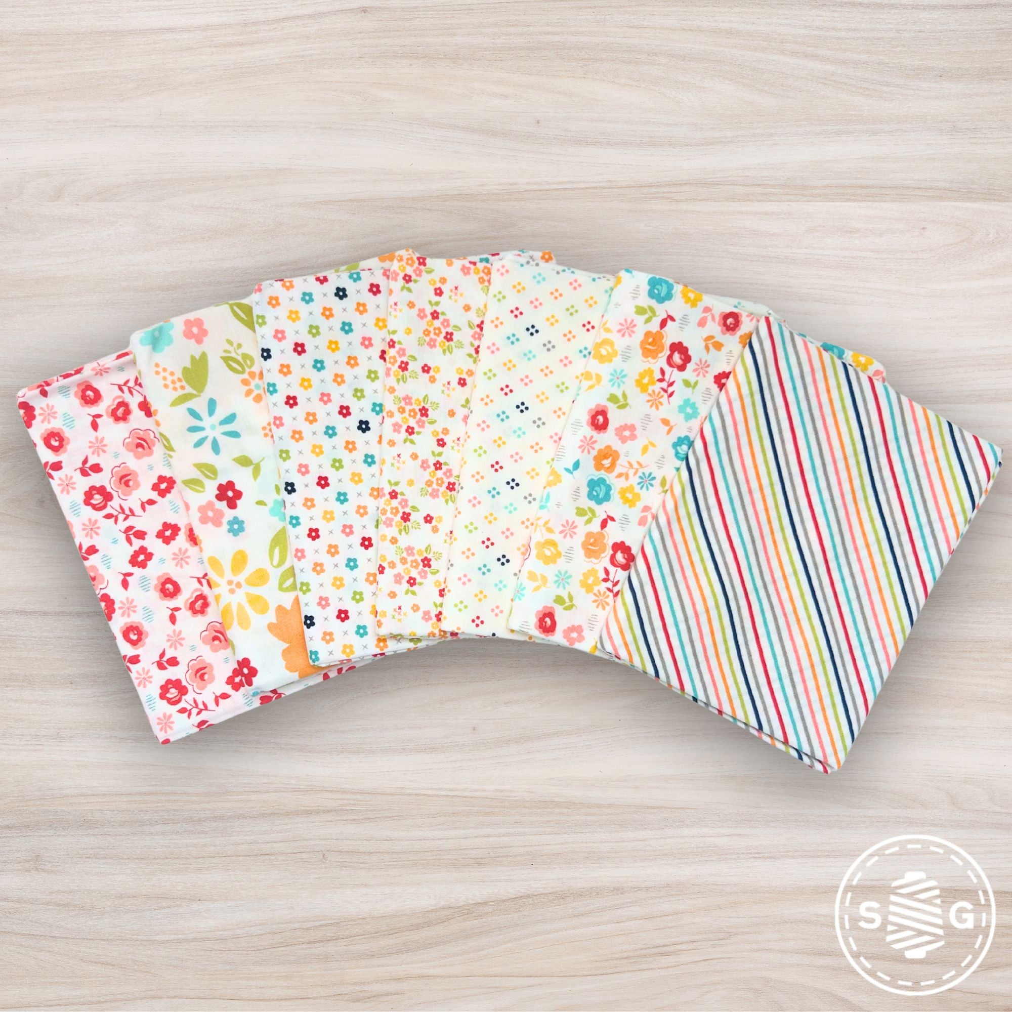 Delightfully Yours Custom Fat Quarter Bundle Low Volume by Sherri & Chelsi for Moda Fabrics  | Curated Bundle | 7 Fat Quarters