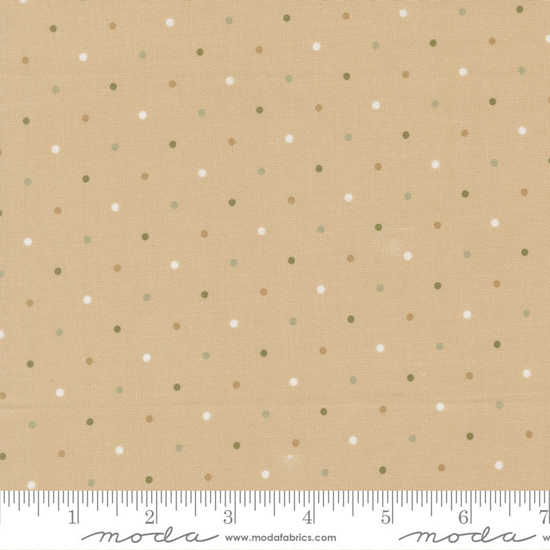 PRESALE True Love Magic Dot Oatmeal Yardage by Lella Boutique for Moda Fabrics | 5230 62