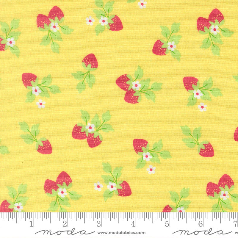 PRESALE Fruit Salad Strawberries Sunshine Yardage by Corey Yoder for Moda Fabrics | 29243 17