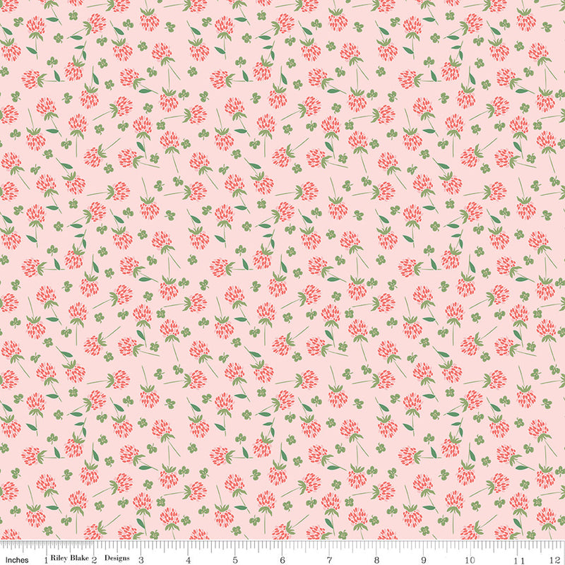 Clover Farm Clover Pink Yardage by Gracey Lawson for Riley Blake Designs | C14763 PINK | Cut Options