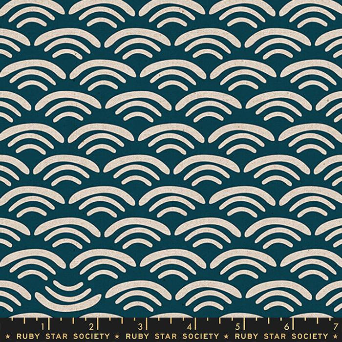 Sale! Koi Pond Canvas Peacock Smile and Wave by Rashida Coleman Hale for Ruby Star Society and Moda Fabrics | RS1043 20L