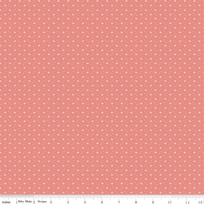 Ivy Reese Ditsy Coral Yardage by Deena Rutter for Riley Blake Designs | C16606-CORAL