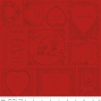 Take Heart Frame Blender Red Yardage by J. Wecker Frisch for Riley Blake Designs | C15385-RED