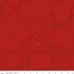 Take Heart Frame Blender Red Yardage by J. Wecker Frisch for Riley Blake Designs | C15385-RED